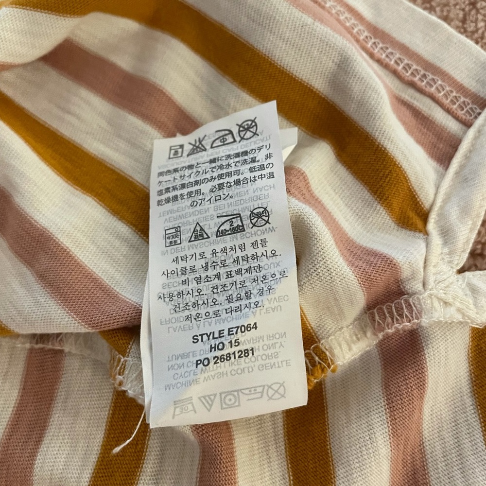 J. Crew 3/4 sleeve striped tee - Picture 4 of 5